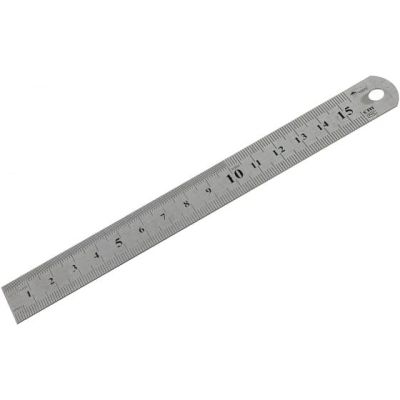 Линейка двусторонняя мет. 150мм Hobbi 15-6-015 в Москве