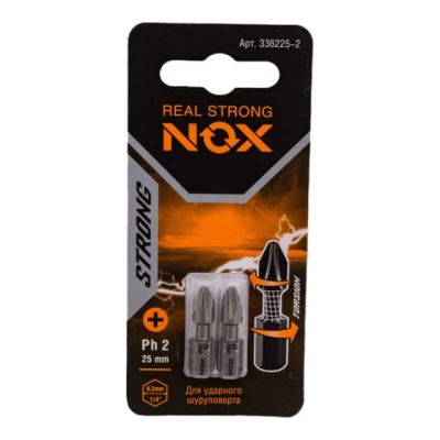 Бита ph2-25 C 6,3 torsion "NOX STRONG" 336225-2 в Москве