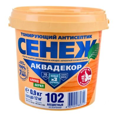 Х2-102 (бесцветный) -0,9 кг - Сенеж Аквадекор в Москве