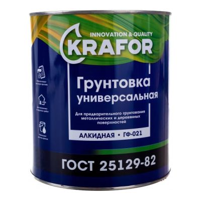 Грунт ГФ-021 серый 2,7кг (6) Krafor в Москве