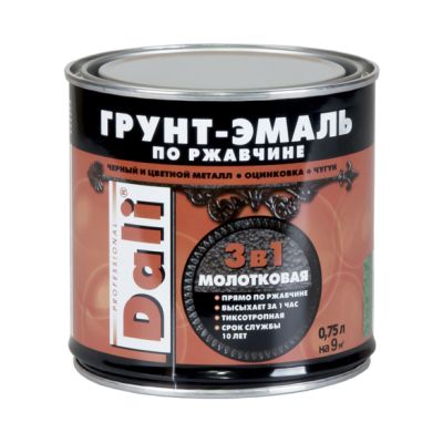 Грунт-эмаль по ржавчине DALI 3в1 молотковая бронзовая 0,75л (6) Рогнеда в Москве