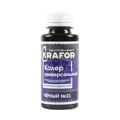 Колер универсальный №21 черный 100мл (6/108) "Krafor" в Москве