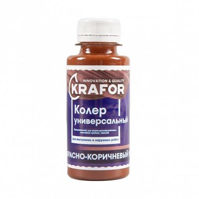Колер универсальный №8 красно-коричневый 100мл (6/108) "Krafor" в Москве