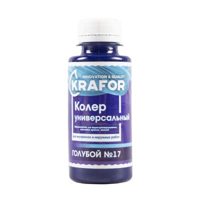 Колер универсальный №17 голубой 100мл (6/108) "Krafor" в Москве