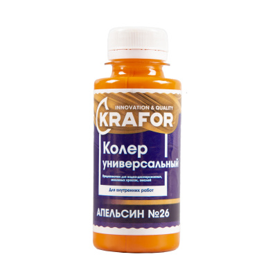 Колер универсальный №26 апельсин 100мл (6/108) "Krafor" в Москве