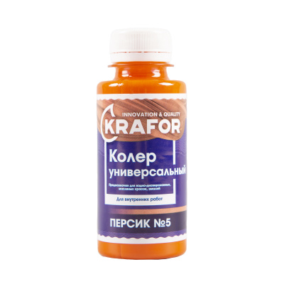 Колер универсальный №5 персик 100мл (6/108) "Krafor" в Москве