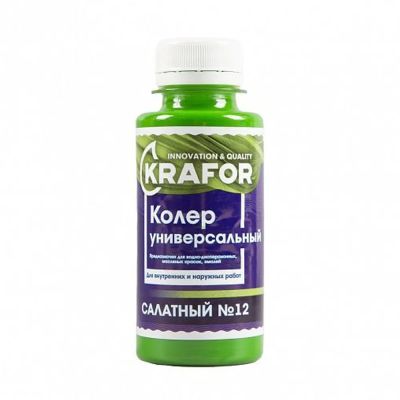 Колер универсальный №12 салатный 100мл (6/108) "Krafor" в Москве