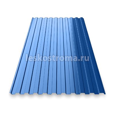 Профнастил С8 0,35мм 2000*1200 Сигнально-синий (RAL 5005) в Москве