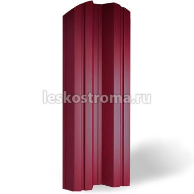 Штакетник М полукруглый 130х1800 оц 0.40 (RAL 3005) в Москве