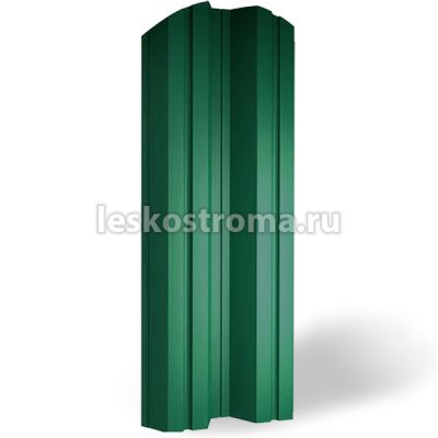 Штакетник М полукруглый 130х1800 оц 0.40 (RAL 6005) в Москве