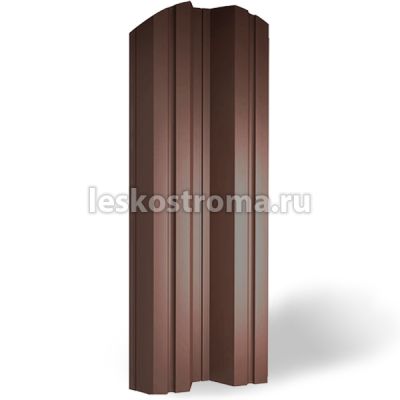 Штакетник М полукруглый 130х1500 оц 0.40 (RAL 8017) в Москве
