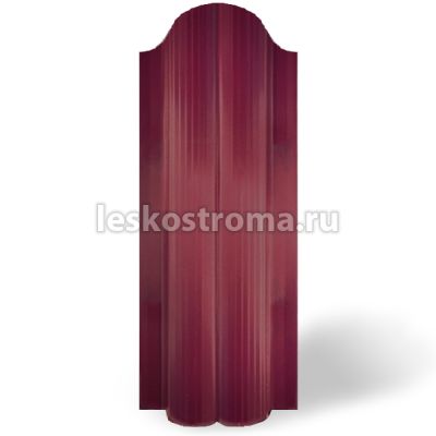 Штакетник П полукруглый 130х1800 оц 0.40 (RAL 3005) в Москве