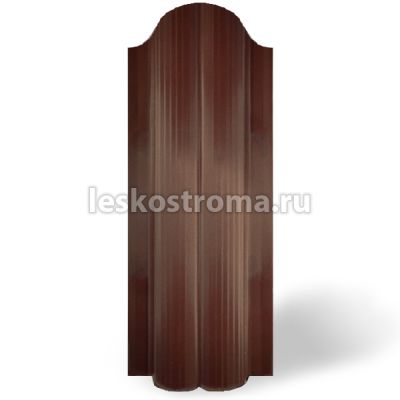 Штакетник П полукруглый 130х1500 оц 0.40 (RAL 8017) в Москве