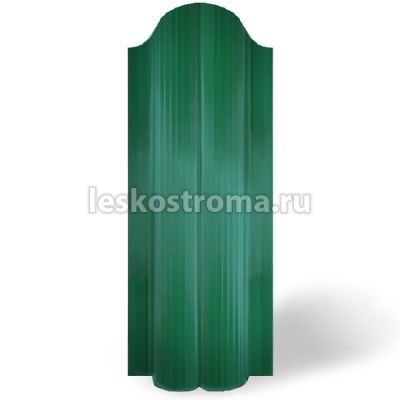 Штакетник П полукруглый 130х1500 оц 0.40 (RAL 6005) в Москве