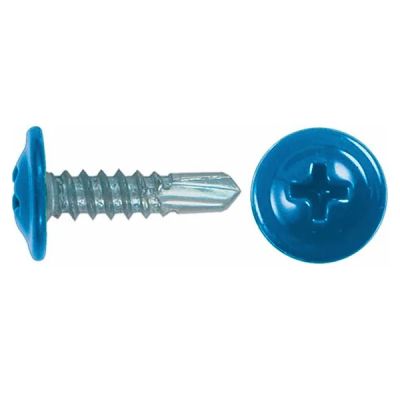 Саморез с прессшайбой сверло 4,2*16 RAL (5005) ярко-синий в Москве