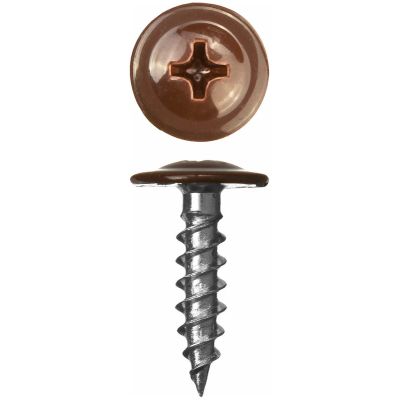 Саморез с прессшайбой острый 4,2*19 RAL (8017) темно-коричневый в Москве