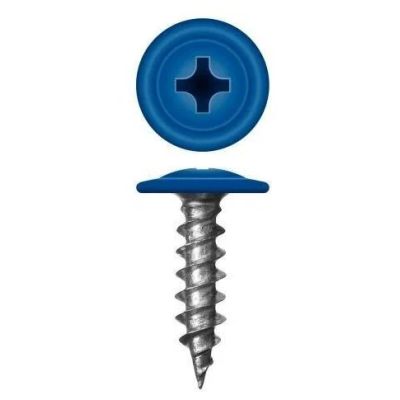 Саморез с прессшайбой острый 4,2*16 RAL (5005) ярко-синий в Москве