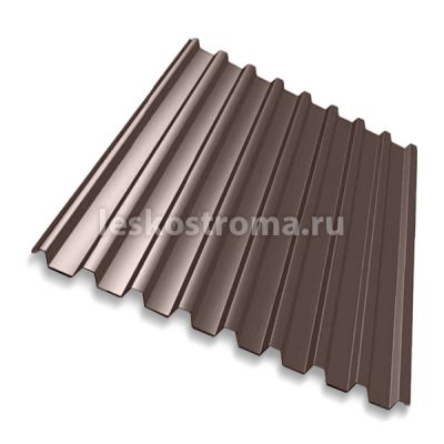 Профнастил С20 0,45 мм 2500*1150 Шоколадно-коричневый (RAL 8017)  в Москве