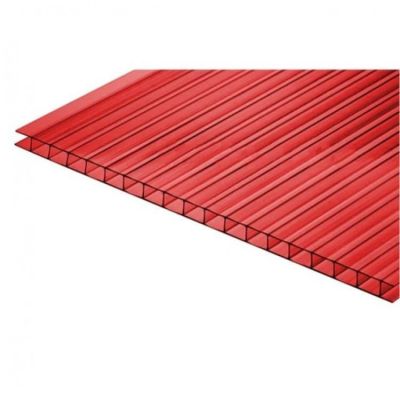 Сотовый поликарбонат UltraPlast 6х2100х6000 (гранатовый) в Москве